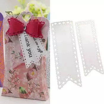 2шт баннер Ta1g сердце флаг металлический трафарет DIY скрапбук бумажные карты трафарет серебряный