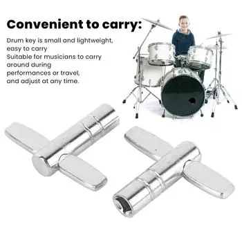 2шт барабанный ключ металлический многофункциональный портативный простой в эксплуатации ключ для настройки барабана тюнер