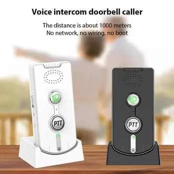 2шт. Беспроводные домофоны для домашнего голосового двунаправленного вызова, расстояние до дома 1000 м/3280 футов, портативный беспроводной голосовой домофон белый