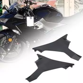 2шт боковая панель прочная тонкая работа ABS мотоцикл матовая черная сторона