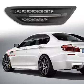 2шт боковая вентиляционная решетка крыла устойчивая к царапинам длительный срок службы матово-черная боковая решетка