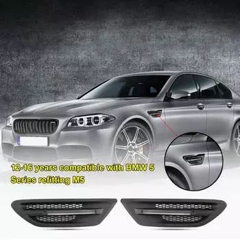 2шт боковая вентиляционная решетка крыла устойчивая к царапинам длительный срок службы матово-черная