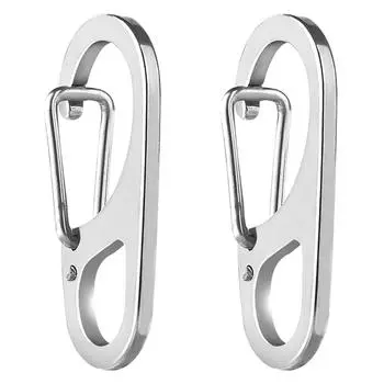 2шт брелки мини-весенний портативный карабин для скалолазания на открытом воздухе (Серебряный)