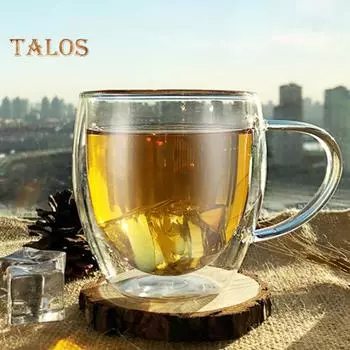 2шт чашка пищевая многоразовая прозрачная прочная красивая посуда для напитков стеклянная чашка для дома 250ml