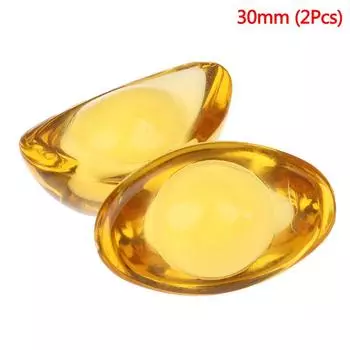 2шт цитрин слиток денег богатство фэн-шуй китайский древний золотой слиток талисман 30mm (2Pcs)