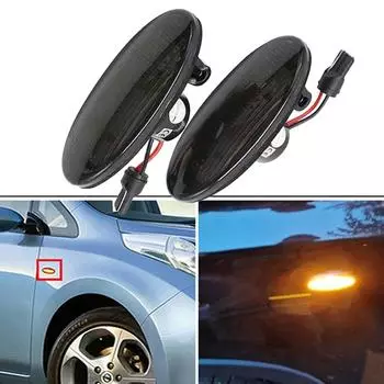 2шт динамические светодиодные боковые габаритные огни указателей поворота для Nissan Qashqai Dualis Juke Micra March CUBE EVALIA Note X-Trail LEAF