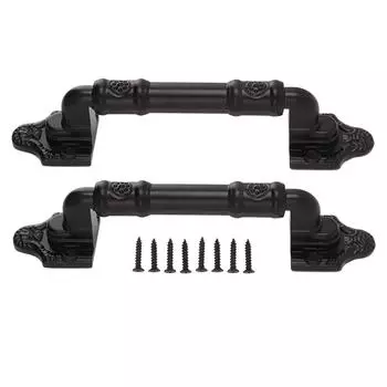 2шт дверная ручка прочная гладкая поверхность черные гибкие дверные рычаги для раздвижных дверей склада