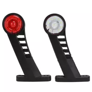 2шт двухцветный 28LED грузовик боковой габаритный фонарь 24В предупреждающий сигнальный фонарь автомобильный прицеп задний фонарь