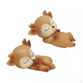 2шт фигурки оленей милые детские игрушки силиконовое украшение для рабочего стола