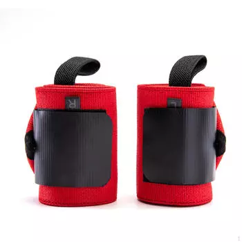 2шт фитнес-ремни для запястья, дышащие, регулируемые, высокоэластичные, поддерживающие красный