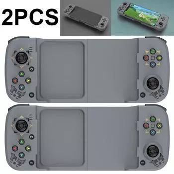 2шт. Геймпад для мобильного телефона, совместимый с Bluetooth, игровой контроллер для PUBG (серый)