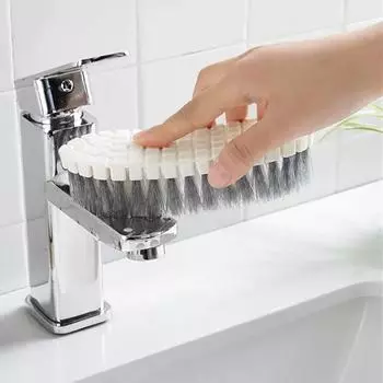 2шт гибкая угловая щетка без мертвых углов скребок чистящий инструмент щетка для ванны ванная комната белый