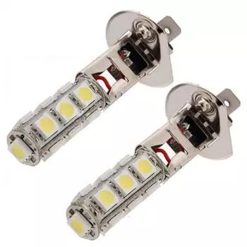 2шт H1 13 LED 5050 SMD Белый свет DC 12V Автомобильные фары Противотуманные фары
