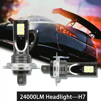 2шт H7 3030 12SMD супер яркий автомобиль авто фары DRL светодиодные противотуманные фары лампочка