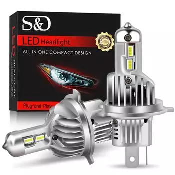 2шт H7 CSP LED H4 Беспроводные 50W 10000LM Canbus Автомобильные фары H1 H3 H11 9005 HB3 9006 HB4 Супер яркие фары дальнего/ближнего света для мотоциклов Противотуманные фары 6000K Белый H1