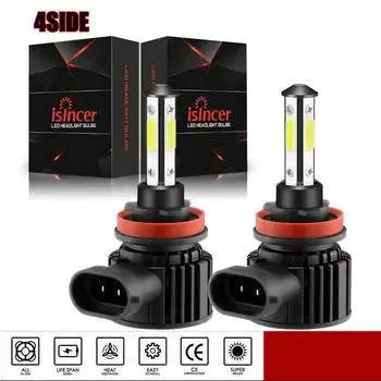 2шт H7 H8 H9 H11 9005 9006 12V 20000Lm светодиодные автомобильные фары лампы высокой яркости фары H7