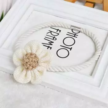 2шт хлопок и лен цветок пуговица для штор милый пасторальный стиль магнитная пряжка 2pcs кофейный