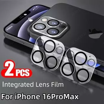 2шт интегрированная пленка для объектива iPhone 16 Pro Max полная защита объектива для iPhone 16Promax 15Promax Защитная пленка для объектива камеры For 15Promax 15Pro