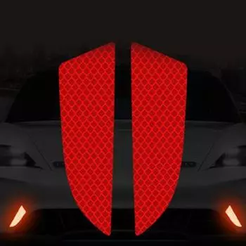 2шт Экологически чистые автомобильные наклейки Анти-столкновение Прочный передний бампер Авто наклейки Предупреждение о безопасности Лента жёлтый