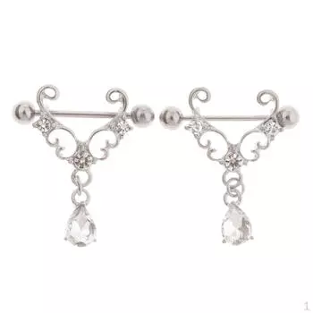 2шт Кольца с кисточками для вечеринок в ночном клубе для танца живота - серебро