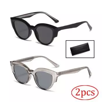 2шт комбинированные солнцезащитные очки TR90 оправа Cross-Border новые модные очки кошачий глаз современные солнцезащитные очки для фото