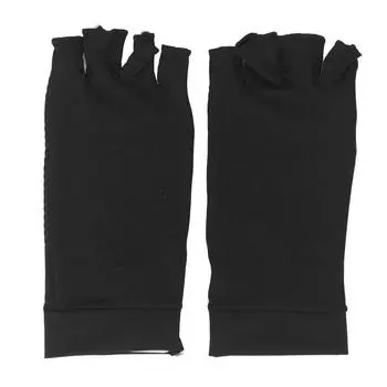 2шт компрессионные перчатки без пальцев медное волокно мягкие высокоэластичные нескользящие сотовые силиконовые перчатки для рук M Suitable For Palm Circumfere