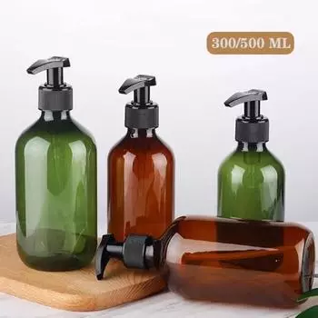 2шт коричневый 300/500мл дозатор для пенящегося мыла для ванной комнаты дезинфицирующее средство для рук шампунь гель для тела лосьон многоразовый дозатор бутылка контейнер