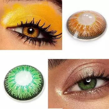 2шт. Косплей серии Mistery. Цветные контактные линзы с футляром для ежегодного использования.