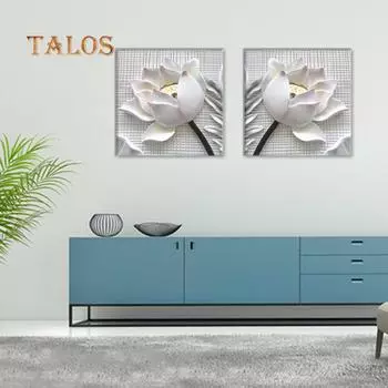 2шт красивые цветы лотоса картина живопись плакат стены искусства украшения дома декор