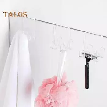 2шт крючки для душевой двери акриловая вешалка для ванной прочная несущая легкая установка полотенцесушитель для одежды стойка 2pcs