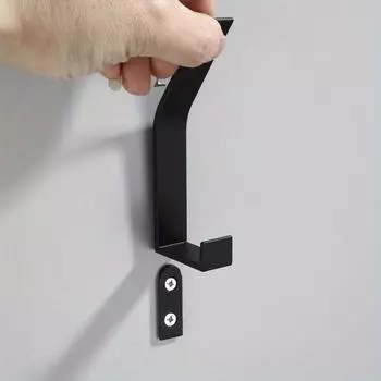 2шт крючок с прочным клеем для стены кухни и ванной комнаты прочный несущий перфорирующий крючок для подвешивания одежды на дверь и для приклеивания 6PCS чёрный