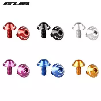 2шт M5x12mm алюминиевый сплав горный велосипед держатель бутылки с водой клетки винты болты фиолетовый