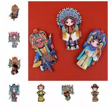 2шт макияж для лица 3D наклейки на холодильник китайский стиль опера наклейки на холодильник забавная игрушка Style 8