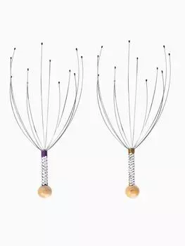 2шт массажер для головы чесание головы осьминог скальп не экстрактор души Божественный инструмент для волос G массажер для головы пресс-релиз массажер для головы