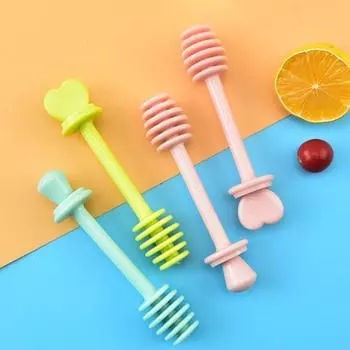 2шт Мед Мешалки Паз Дизайн Экологически чистый Практичный Полезные Многофункциональные палочки для перемешивания Дозирующий инструмент Кухонные аксессуары D