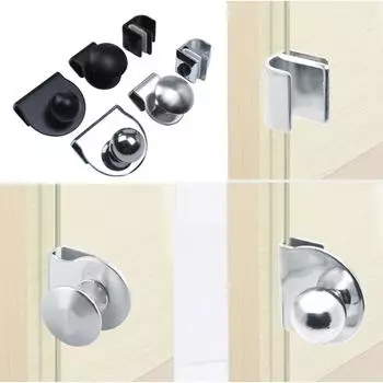 2шт металлическая ручка для стеклянной двери без сверления стеклянный зажим новые дверные зажимы витрина Black-Style 2