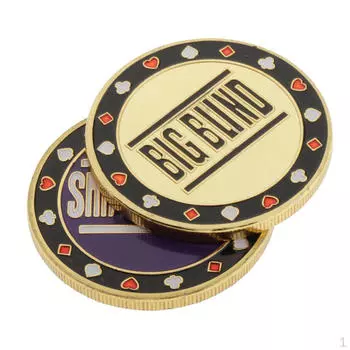 2шт металлические фишки от слепых больших/маленьких поставок для казино