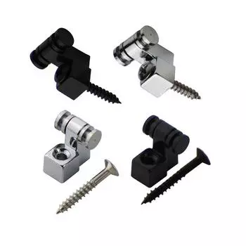 2шт металлические гитарные роликовые фиксаторы струн с винтами, хром/черный