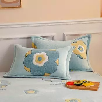 2шт микрофибра сохраняют тепло наволочка зимняя мягкая евро наволочка для кровати, индивидуальный размер наволочка для подушки диван украшение наволочка 48x74cm