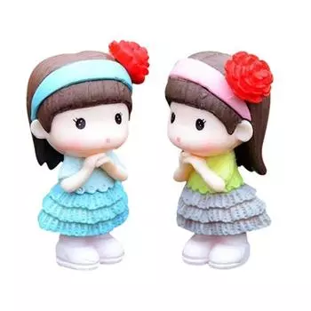 2шт мини милая девушка кукла сад DIY бонсай орнамент миниатюрные фигурки декор