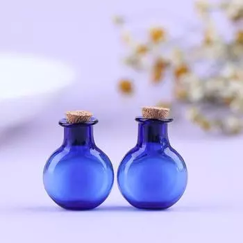 2шт мини стеклянные бутылки бутылка для желаний с пробками крошечные банки флаконы бутылка для хранения