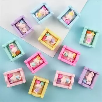 2шт миниатюрная детская кровать устойчивый к выцветанию DIY Ассорти цвет Практичный кукольный дом Украшение Кроватка для детей розы красного