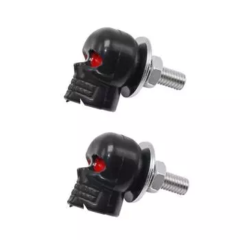 2шт мотоциклетный череп болты рамки номерного знака винт болты рамки номерного знака чёрный