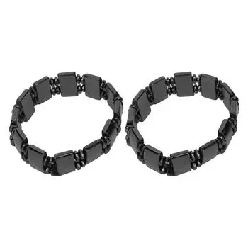 2шт Мужской Женский Магнитный Браслет Акупунктура Артрит Болезненность Усталость Облегчение Каменный Магнит
