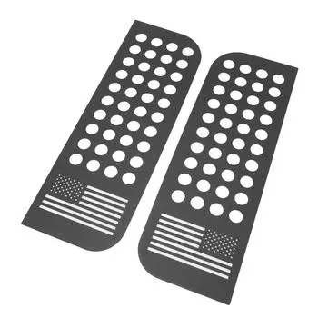 2шт наклейки на заднюю дверь, алюминиевый сплав, стеклянная панель, накладка, подходит для Wrangler JL JT Unlimited