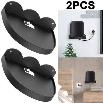 2шт настенная стойка для динамиков экономит место и обеспечивает безопасность для Apple HomePod 2 (черный)