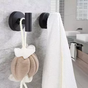 2шт настенные крючки для полотенец крючки на присосках прочные несущие простые в установке вешалки для халатов крючки для хранения 2pcs серебряный