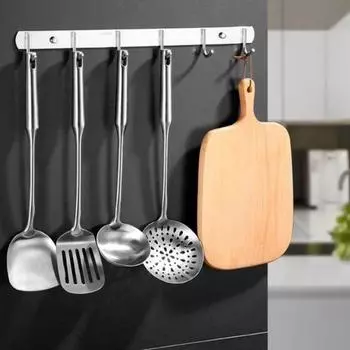 2шт настенный вешалка для одежды крючок для хранения нержавеющий устойчивый к коррозии простая установка ванная комната 5 Hooks