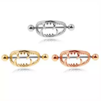 2шт Нержавеющая сталь Неосновная альтернатива Пирсинг зубов Кольцо для сосков Соска Головка ногтя Ювелирные изделия