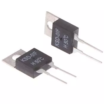 2шт нормально открытый термопереключатель датчик температуры термостат Ksd-01F 50 градусов